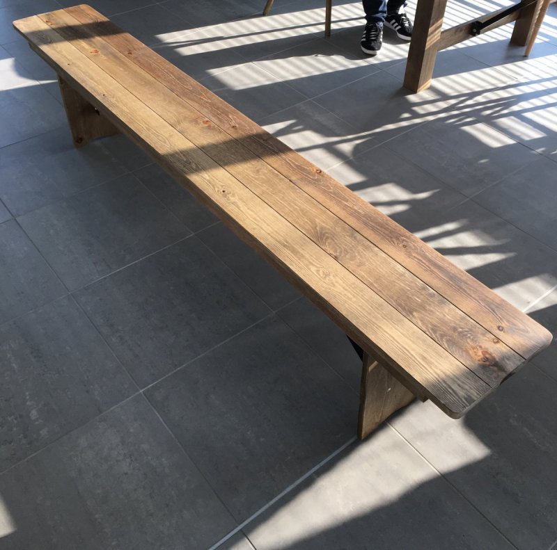 Banc pliant Bois rustique HERITAGE 213 x 30 cm