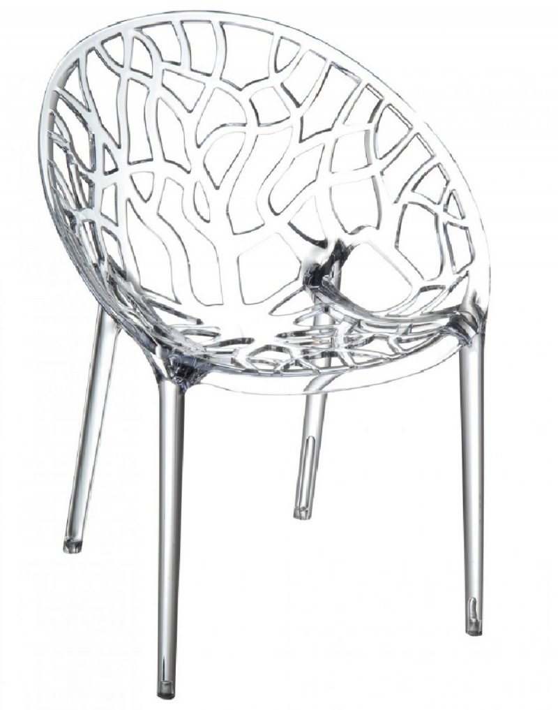 Fauteuil CRYSTAL empilable en polycarbonate 