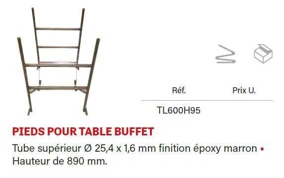 Pieds pour table Buffet