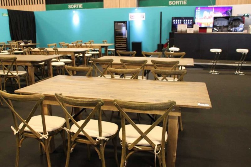 Table pliante Bois rustique HERITAGE 213 x 102 cm
