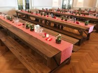 Table pliante Bois rustique HERITAGE 213 x 102 cm