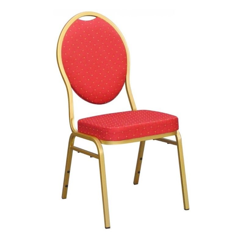 Chaise Banquet Confort - Rouge et Dorée