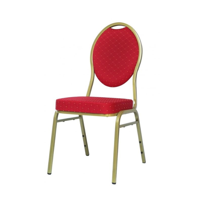 Chaise Banquet Confort - Rouge et Dorée