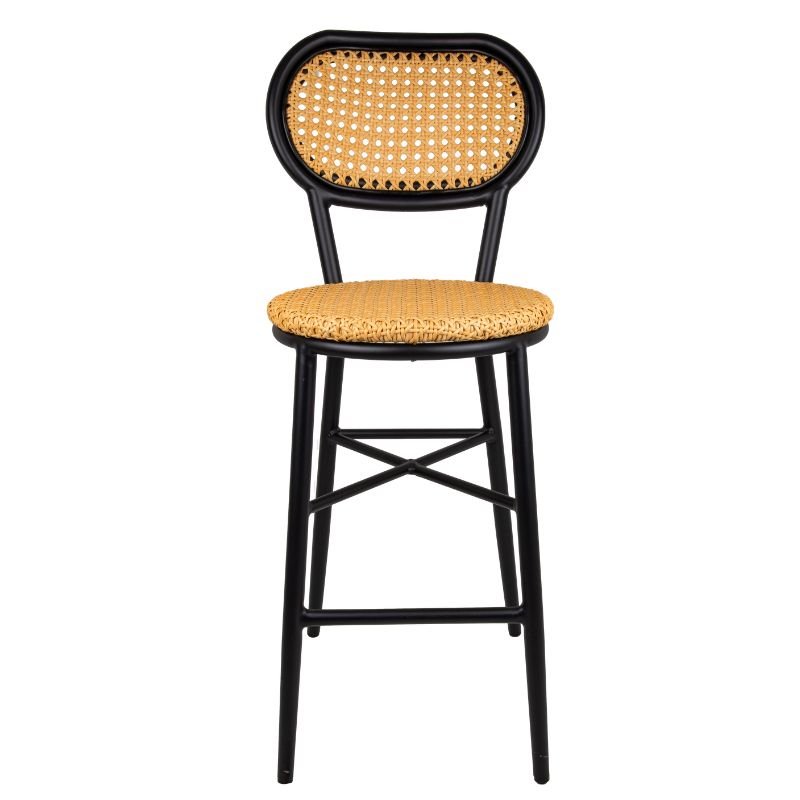 Chaise de bar Gustave - empilable coloris noir 