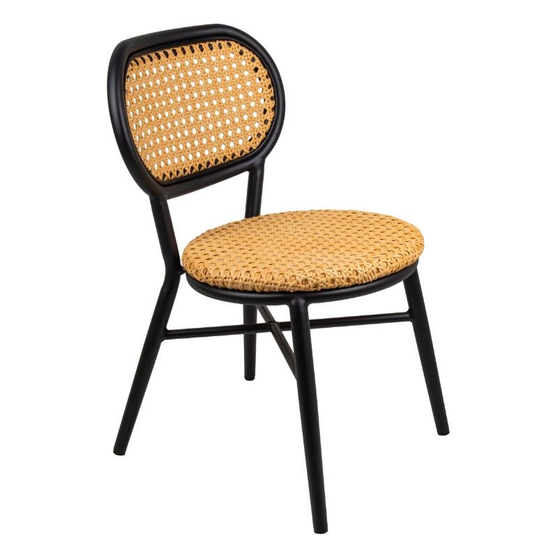 Chaise Gustave - empilable coloris noir