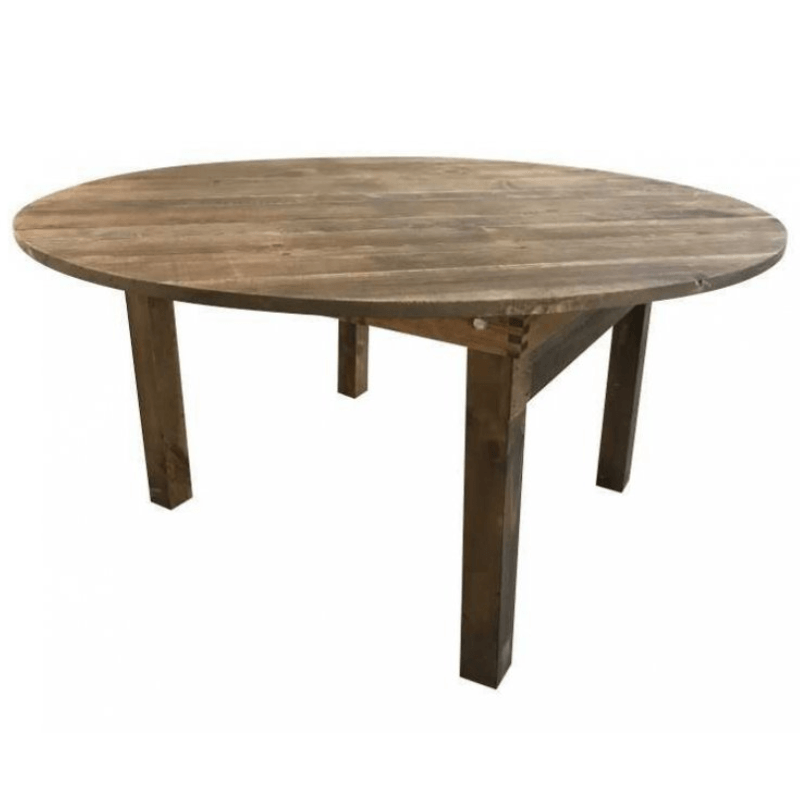 Table rustique "Heritage" ronde pliable