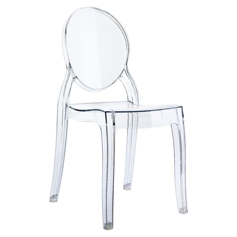 Chaise pour enfants MEDAILLON ELIZABETH - Transparente 