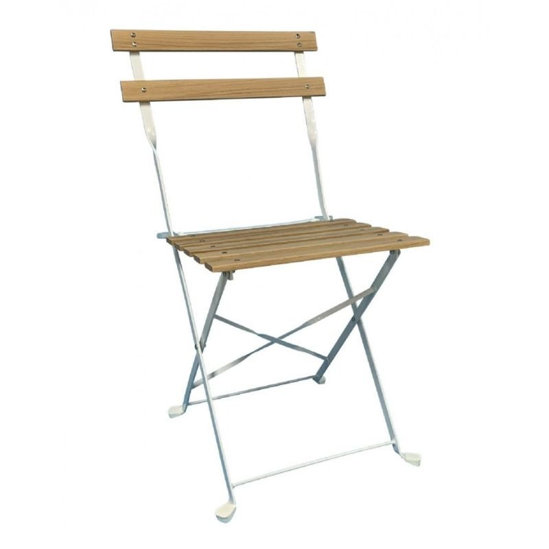 Chaise pliante SQUARE à lattes bois