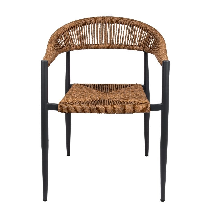 Fauteuil Roppy - anthracite et marron 