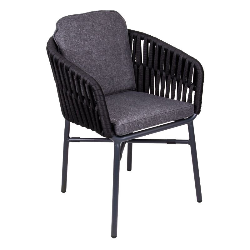 Fauteuil NATTY en aluminium gris anthracite