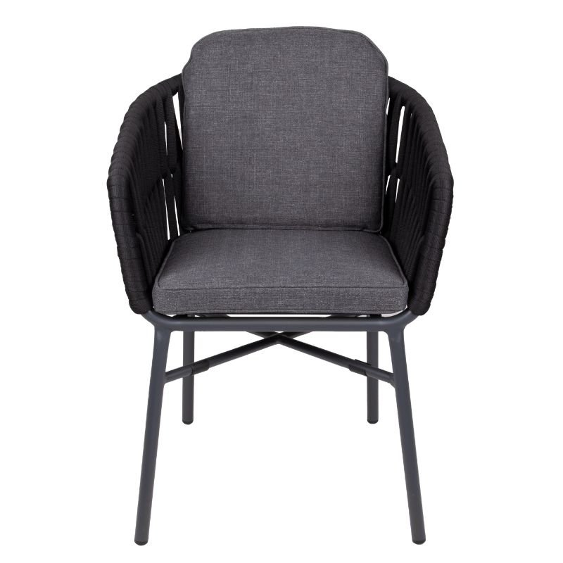 Fauteuil NATTY en aluminium gris anthracite