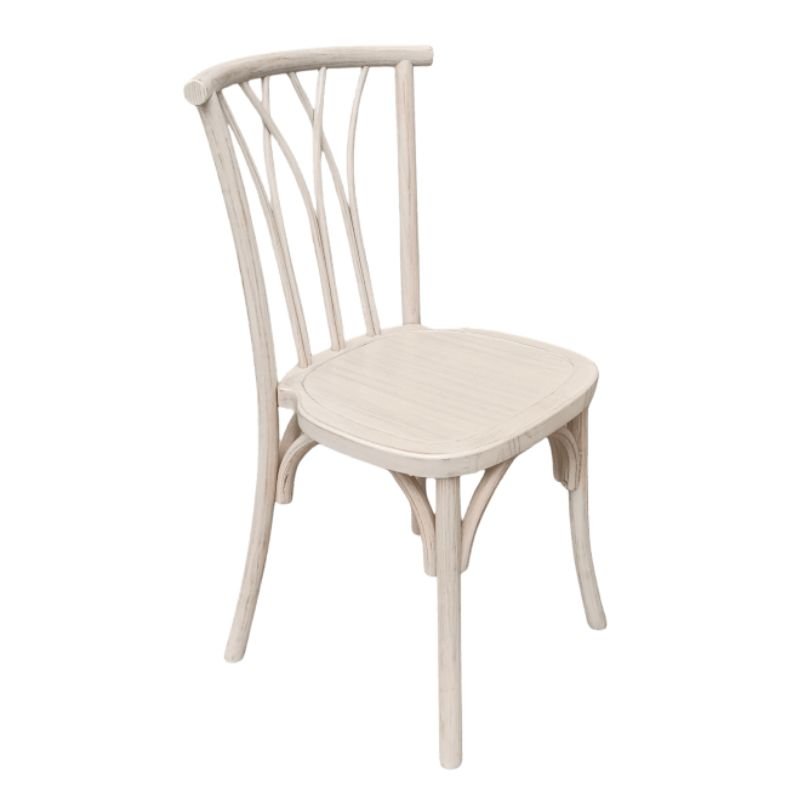 Chaise Wilson - en bois blanc légèrement cérusé