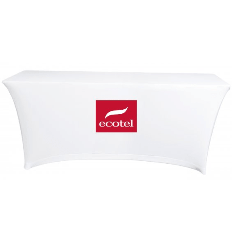 Housse extensible personnalisée pour tables rectangulaires et buffets 
