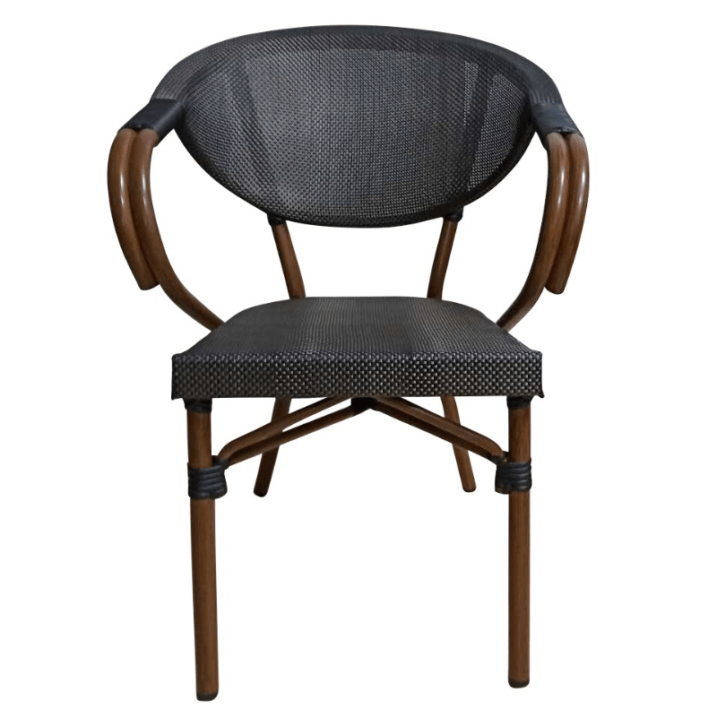 Chaise MOKA empilable couleur gris foncé