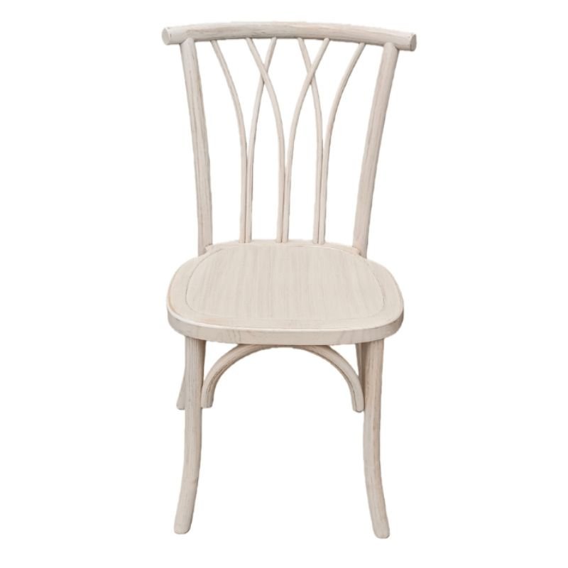 Chaise Wilson - en bois blanc légèrement cérusé