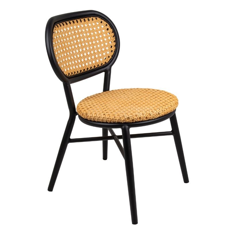 Chaise Gustave - empilable coloris noir