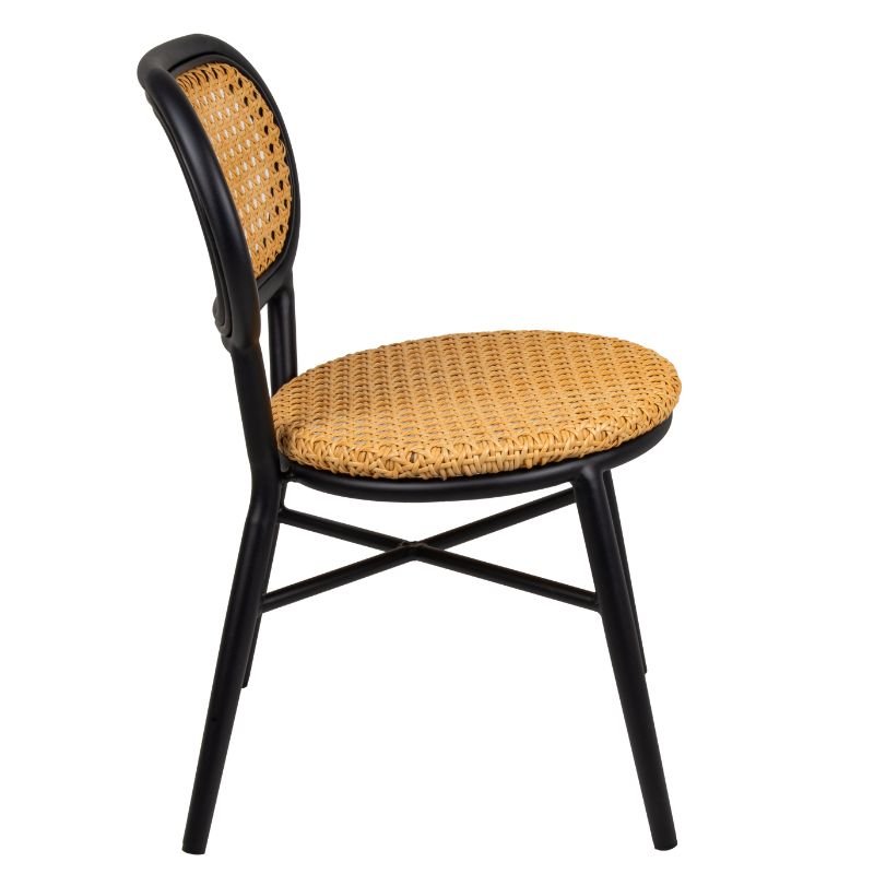 Chaise Gustave - empilable coloris noir