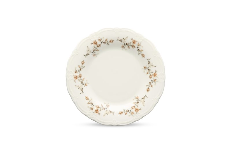 Assiette plate Ø27.5cm - Motif fleurs - Gamme Rétro