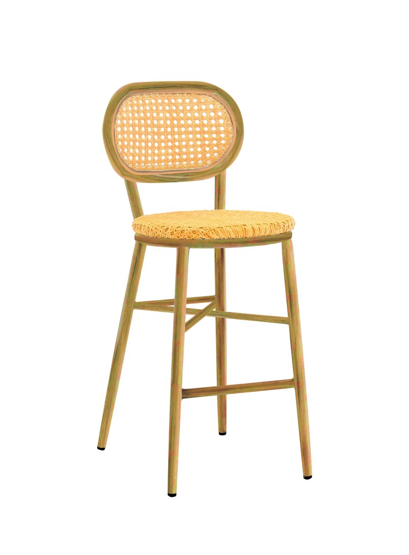 Chaise de bar Gustave - empilable coloris bois