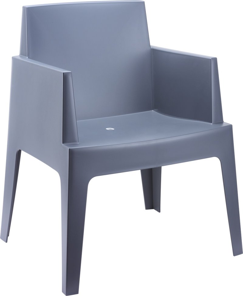 Fauteuil empilable gris - gamme BOX