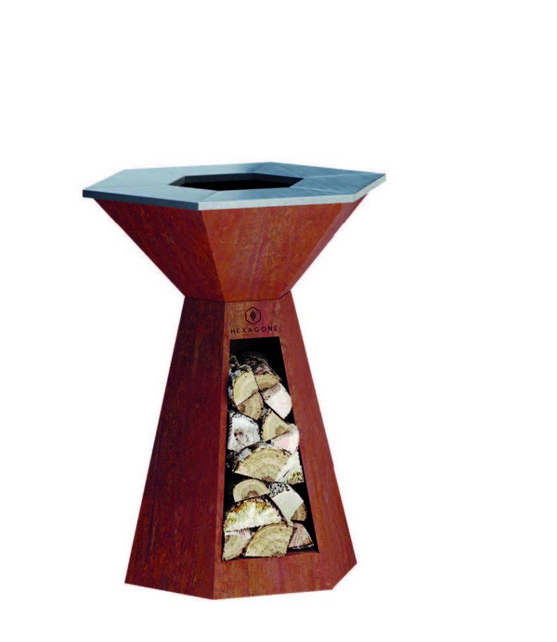 Braséro  - Corten finition rouillée