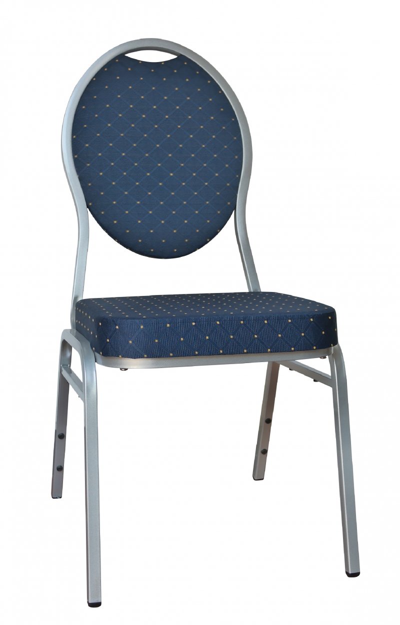 Chaise Banquet Confort - Bleue et Argent