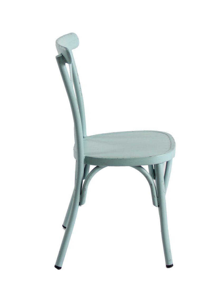 Chaise CROSS VINTAGE aluminium - bleu vieilli 