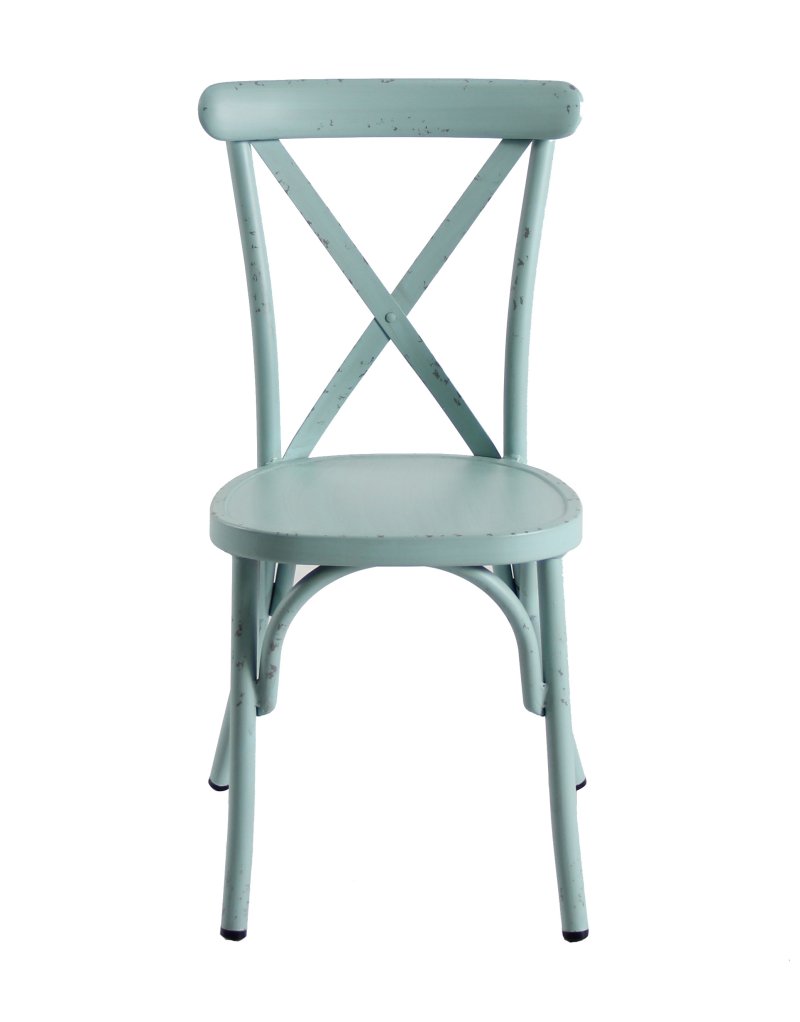 Chaise CROSS VINTAGE aluminium - bleu vieilli 