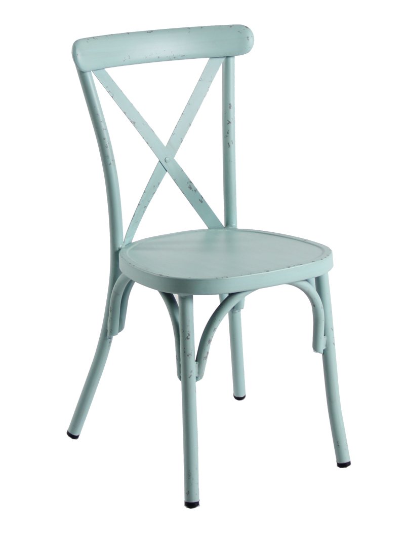 Chaise CROSS VINTAGE aluminium - bleu vieilli 