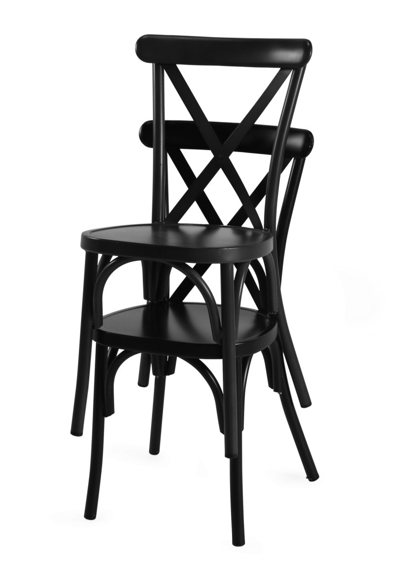 Chaise CROSS VINTAGE aluminium - noir