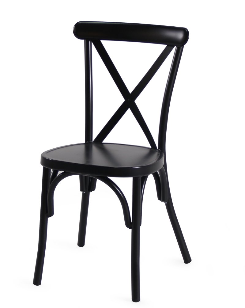 Chaise CROSS VINTAGE aluminium - noir