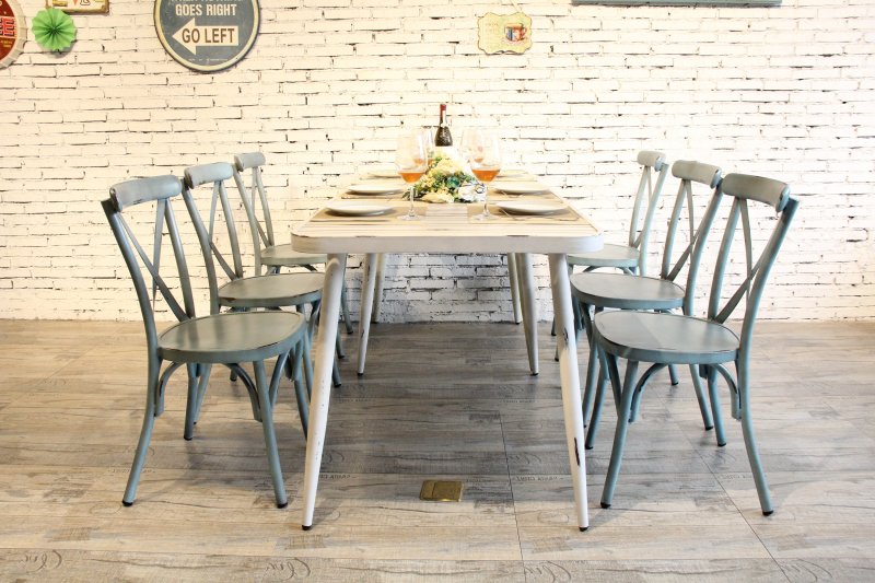 Chaise CROSS VINTAGE aluminium - vert vieilli 