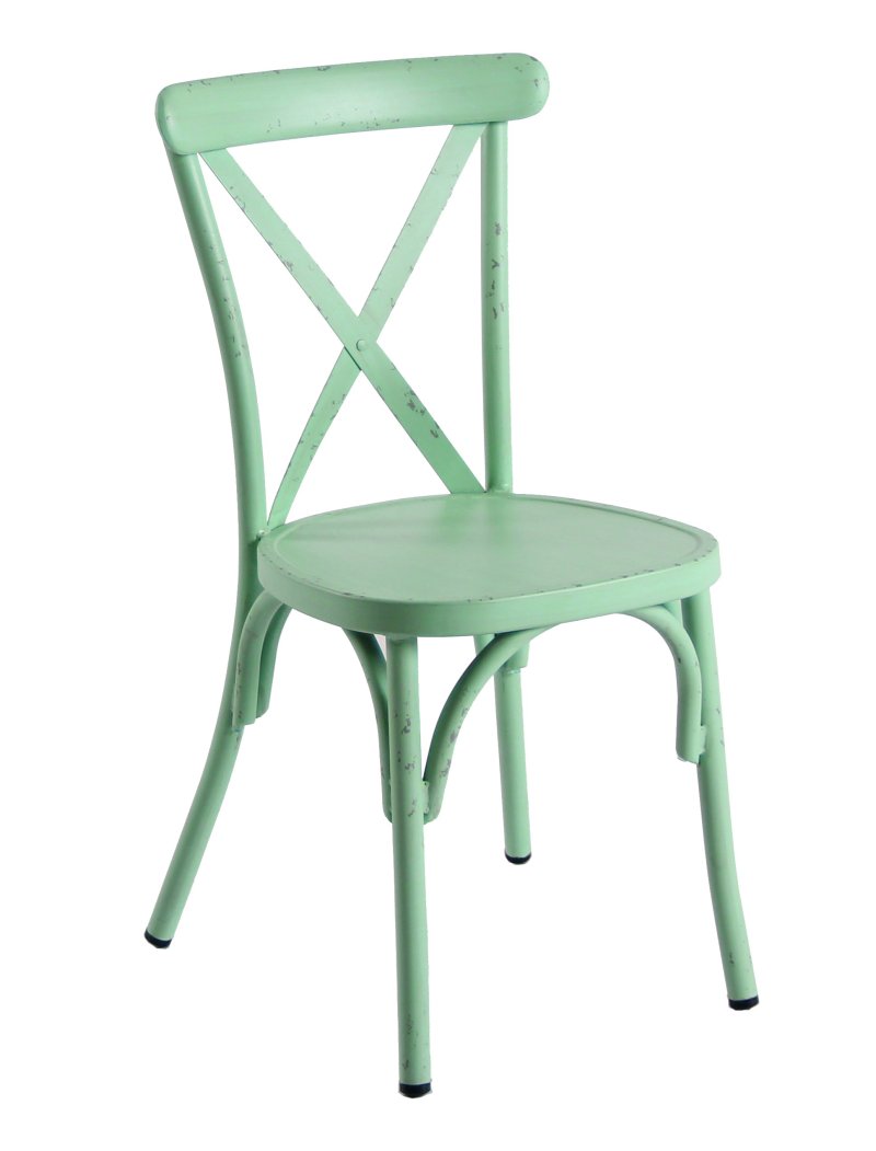 Chaise CROSS VINTAGE aluminium - vert vieilli 