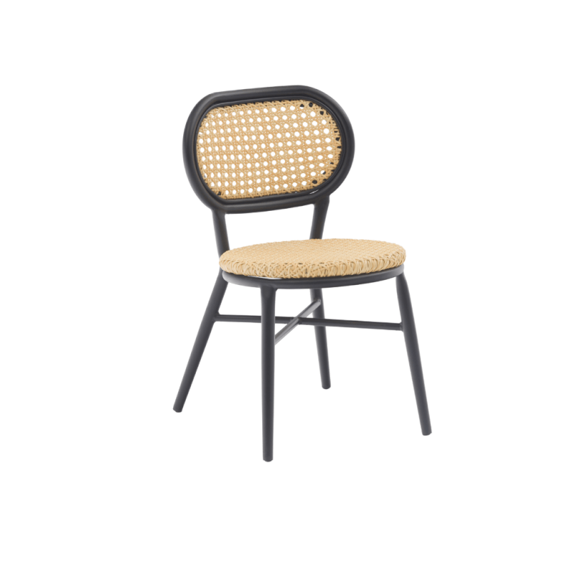 Chaise Gustave - empilable coloris noir