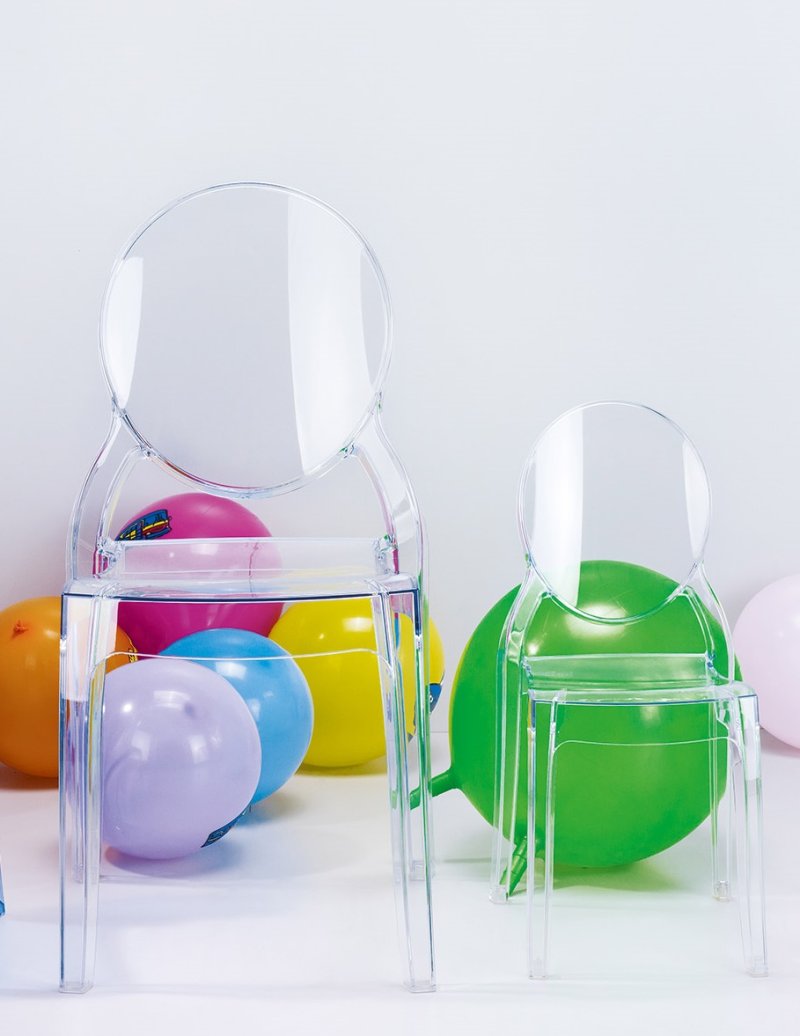 Chaise pour enfants MEDAILLON ELIZABETH - Transparente 