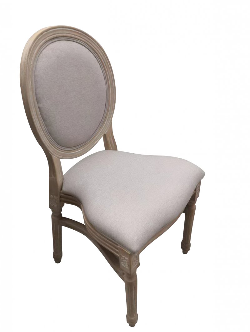 Chaise  Médaillon LOUIS en polypropylène - effet bois cérusé