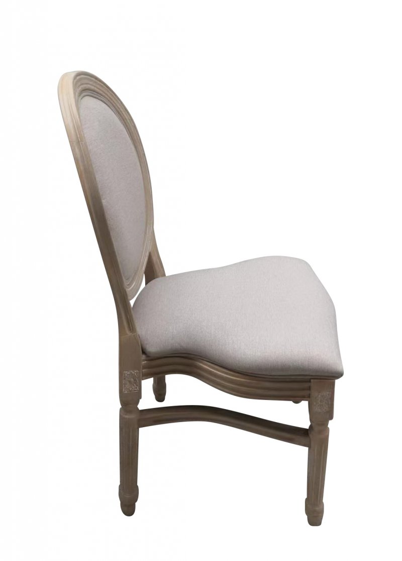 Chaise  Médaillon LOUIS en polypropylène - effet bois cérusé