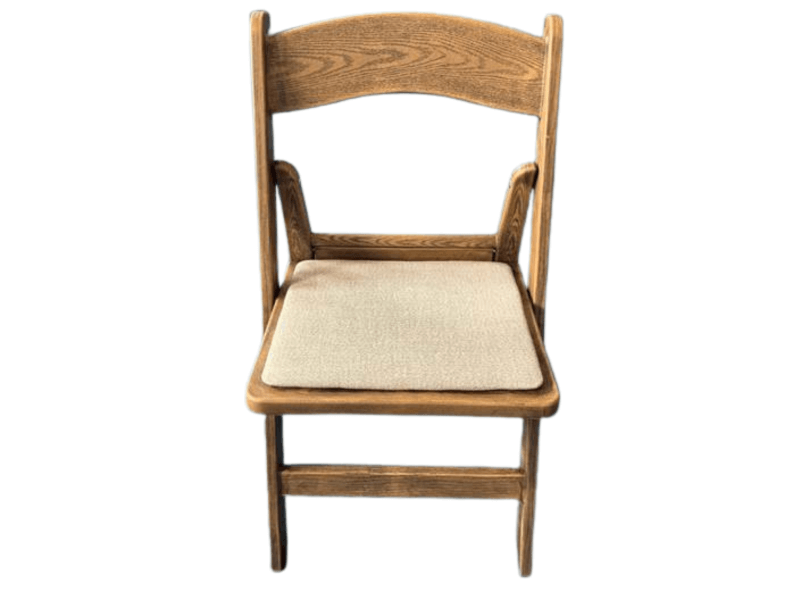 Chaise Wedding polypropylene pliante - effet bois foncé rustique