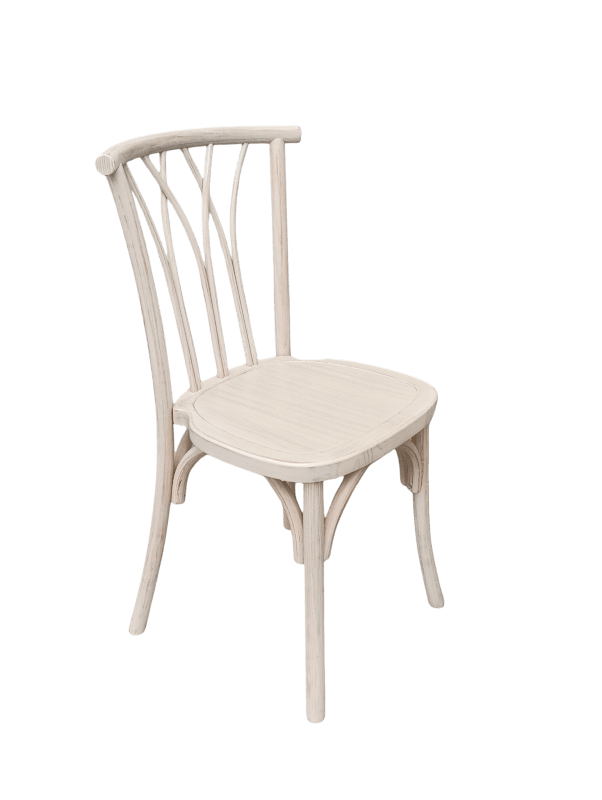 Chaise Wilson - en bois blanc légèrement cérusé