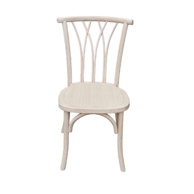 Chaise Wilson - en bois blanc légèrement cérusé