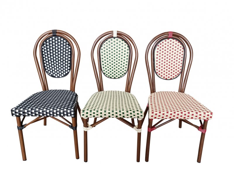 Chaise BASTILLE empilable Noire et Blanche