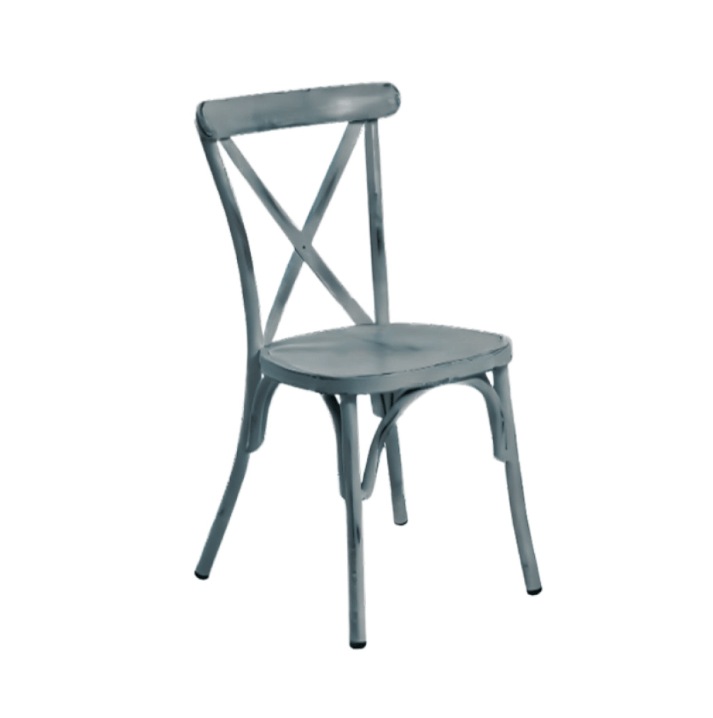 Chaise CROSS VINTAGE aluminium - gris vieilli