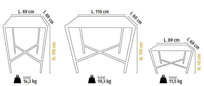 Table mange-debout pliable en bois - Jardiprotec