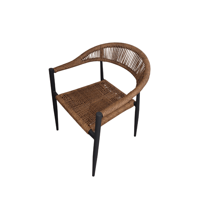 Fauteuil Roppy - anthracite et marron 