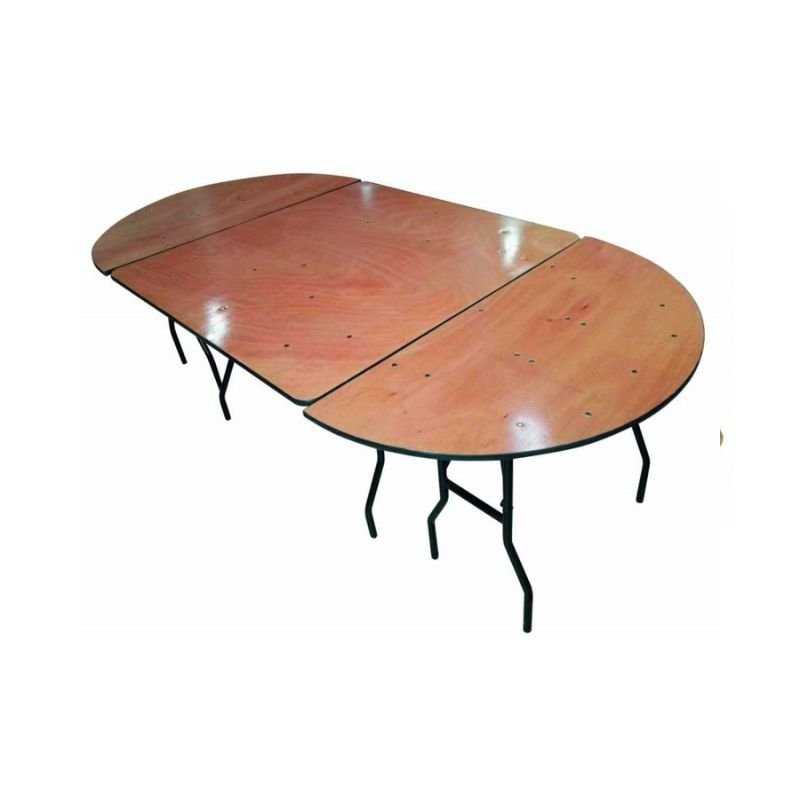 Table pliante bois demi-ronde 122 cm