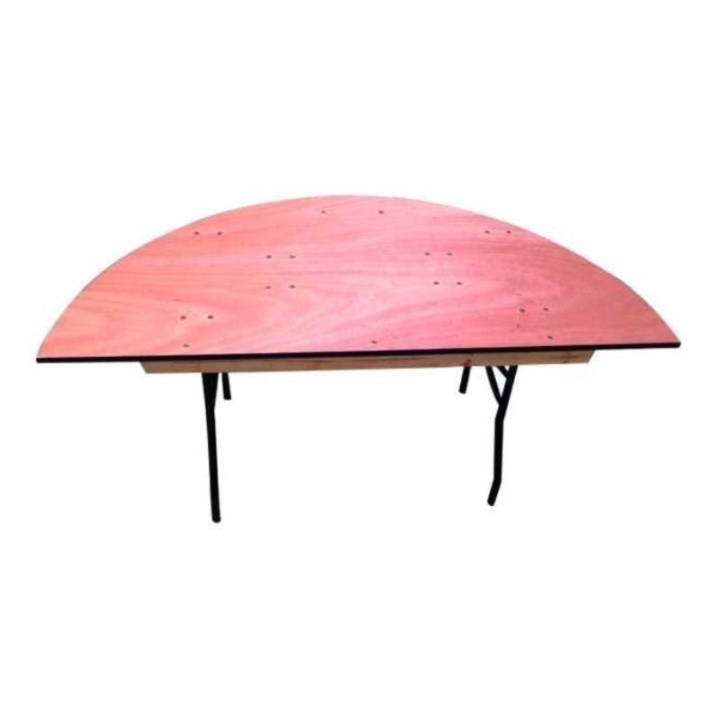 Table pliante Bois demi-ronde 152 cm