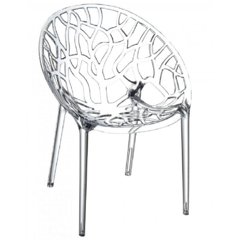 Fauteuil CRYSTAL empilable en polycarbonate 