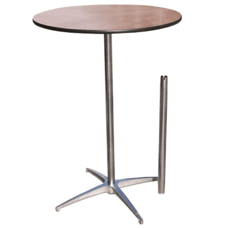 Mange-debout Aluminium et bois diamètre 75 cm 