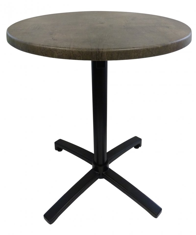 Table bistrot - Pieds Finition Aluminium Noir - PLIABLE et ENCASTRABLE
