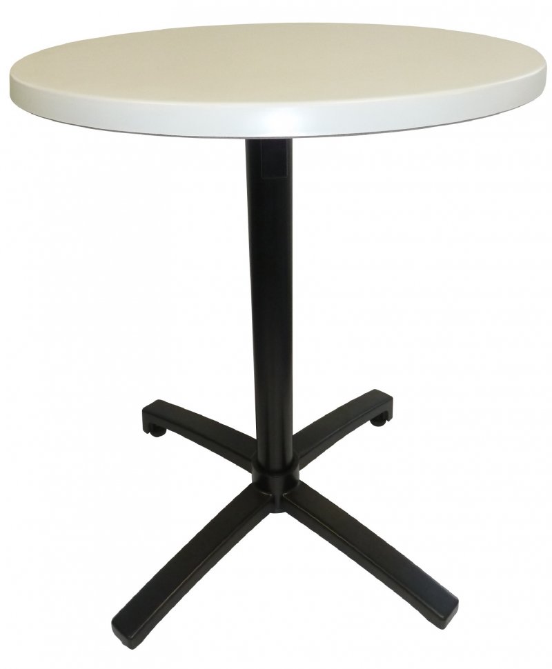 Table bistrot - Pieds Finition Aluminium Noir - PLIABLE et ENCASTRABLE